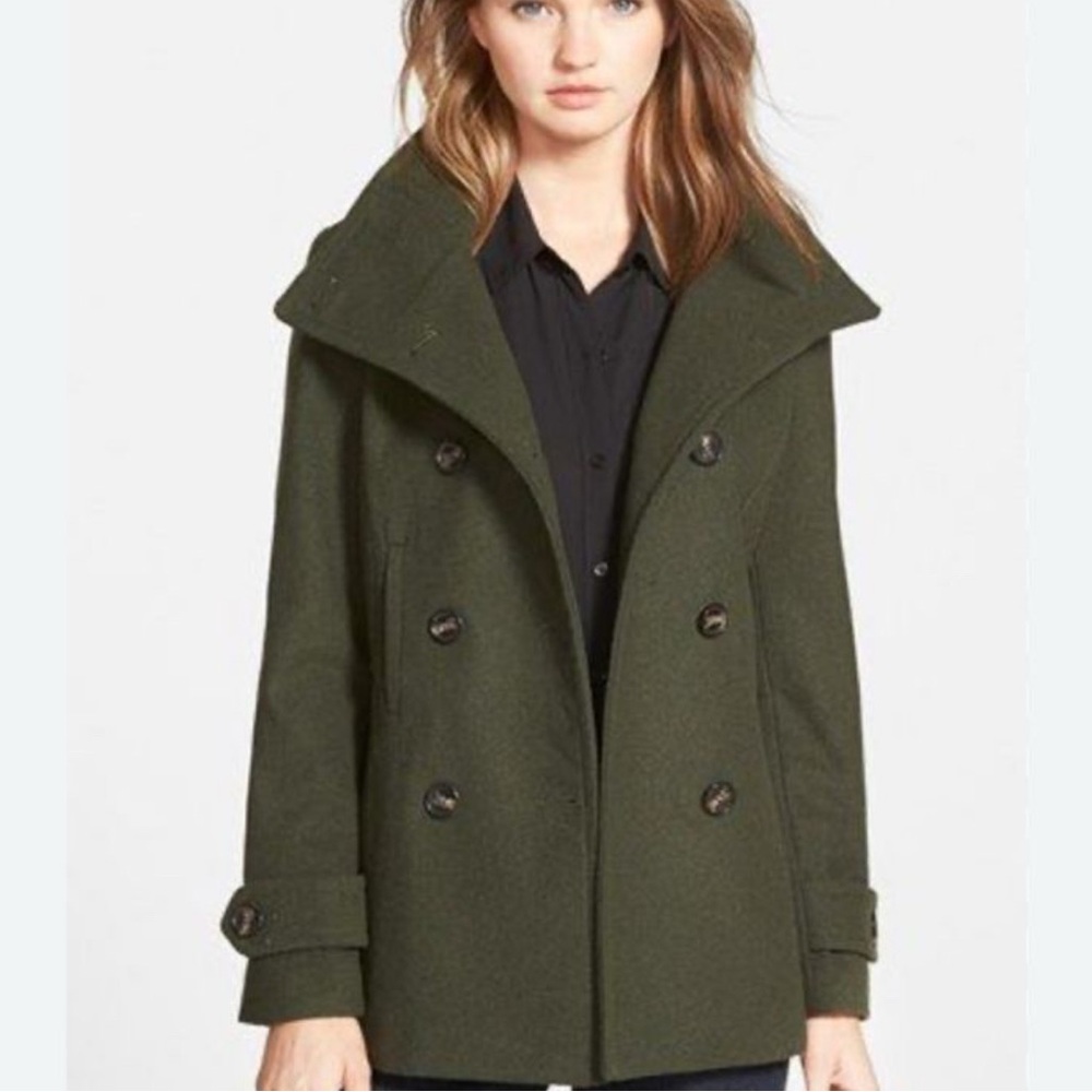 Babaton Virgin Wool and Cashmere Coat - olive